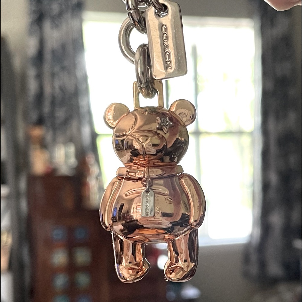 Coach Rose Gold Bear Bag Charm